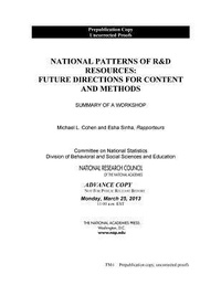 Enlarge image Cover: National Patterns of R&D Resources - National Academies Press