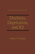 Cover: Deafness, Deprivation, and IQ - Springer