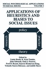 Cover: Applications of Heuristics and Biases to Social Issues - Springer