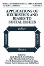 Cover: Applications of Heuristics and Biases to Social Issues - Springer