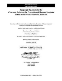 Enlarge image Cover: Proposed Revisions to the Common Rule for the Protection of Human Subjects in the Behavioral and Social Sciences - National Academies Press