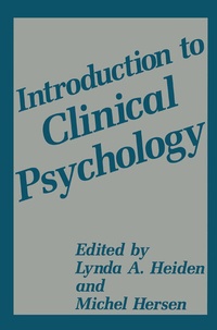 Enlarge image Cover: Introduction to Clinical Psychology - Springer