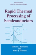 Cover: Rapid Thermal Processing of Semiconductors - Springer