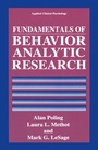 Cover: Fundamentals of Behavior Analytic Research - Springer