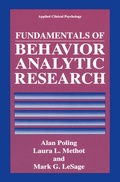 Cover: Fundamentals of Behavior Analytic Research - Springer