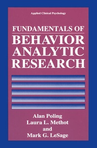 Enlarge image Cover: Fundamentals of Behavior Analytic Research - Springer