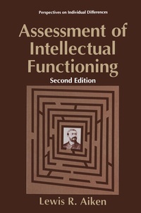 Enlarge image Cover: Assessment of Intellectual Functioning - Kluwer Academic/Plenum Publishers
