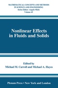 Cover: Nonlinear Effects in Fluids and Solids - Kluwer Academic / Plenum Publishers