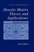 Cover: Density Matrix Theory and Applications - Kluwer Academic/Plenum Publishers
