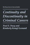 Cover: Continuity and Discontinuity in Criminal Careers - Springer