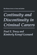 Cover: Continuity and Discontinuity in Criminal Careers - Springer