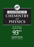 Cover: CRC Handbook of Chemistry and Physics, 93rd Edition - CRC Press