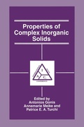 Cover: Properties of Complex Inorganic Solids - Kluwer Academic / Plenum Publishers