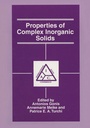 Cover: Properties of Complex Inorganic Solids - Springer