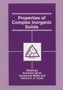 Cover: Properties of Complex Inorganic Solids - Springer