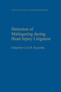 Abbildung von: Detection of Malingering during Head Injury Litigation - Plenum Publishing Co.,N.Y.