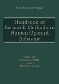 Cover: Handbook of Research Methods in Human Operant Behavior - Plenum Publishing Co.,N.Y.