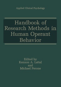 Enlarge image Cover: Handbook of Research Methods in Human Operant Behavior - Plenum Publishing Co.,N.Y.