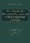 Cover: Handbook of Research Methods in Human Operant Behavior - Springer