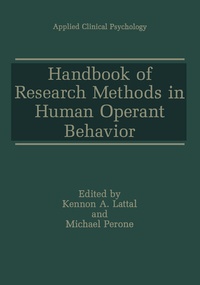 Enlarge image Cover: Handbook of Research Methods in Human Operant Behavior - Springer