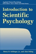 Cover: Introduction to Scientific Psychology - Kluwer Academic/Plenum Publishers