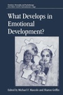 Cover: What Develops in Emotional Development? - Springer