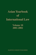Cover: Asian Yearbook of International Law, Volume 10 (2001-2002) - Martinus Nijhoff