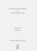 Cover: The Palestine Yearbook of International Law, Volume 12 (2002-2003) - Martinus Nijhoff