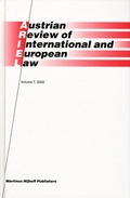 Cover: Austrian Review of International and European Law, Volume 7 (2002) - Martinus Nijhoff