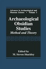 Cover: Archaeological Obsidian Studies - Kluwer Academic/Plenum Publishers