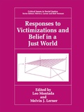 Cover: Responses to Victimizations and Belief in a Just World - Kluwer Academic/Plenum Publishers