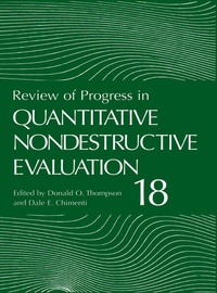 Enlarge image Cover: Review of Progress in Quantitative Nondestructive Evaluation - Kluwer Academic/Plenum Publishers