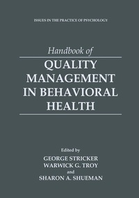 Enlarge image Cover: Handbook of Quality Management in Behavioral Health - Springer