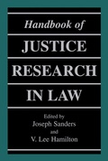 Cover: Handbook of Justice Research in Law - Plenum Publishing Co.,N.Y.