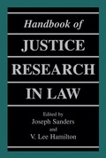 Cover: Handbook of Justice Research in Law - Kluwer Academic / Plenum Publishers