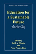 Cover: Education for a Sustainable Future - Springer