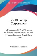 Bild: Law Of Foreign Corporations - Kessinger Publishing