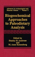 Cover: Biogeochemical Approaches to Paleodietary Analysis - Plenum Publishing Co.,N.Y.