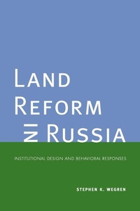 Enlarge image Cover: Land Reform in Russia - Yale University Press