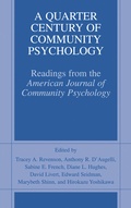 Cover: A Quarter Century of Community Psychology - Springer