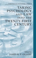 Cover: Taking Psychology and Law into the Twenty-First Century - Springer