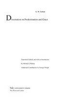 Cover: Dissertation on Predestination and Grace - Yale University Press
