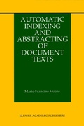 Cover: Automatic Indexing and Abstracting of Document Texts - Kluwer Academic Publishers