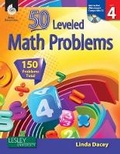 Cover: 50 Leveled Math Problems Level 4 - Shell Educational Publishing