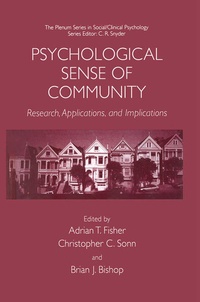 Enlarge image Cover: Psychological Sense of Community - Springer