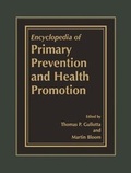 Cover: Encyclopedia of Primary Prevention and Health Promotion - Springer