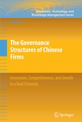 Cover: The Governance Structures of Chinese Firms - Springer