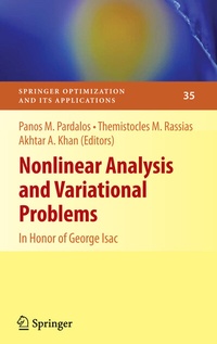 Abbildung von: Nonlinear Analysis and Variational Problems - Springer