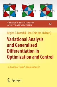 Abbildung von: Variational Analysis and Generalized Differentiation in Optimization and Control - Springer
