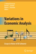 Cover: Variations in Economic Analysis - Springer
